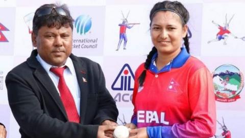 Nepal's Anjali Chand (right)