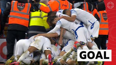 Dean Campbell and team celebrating goal