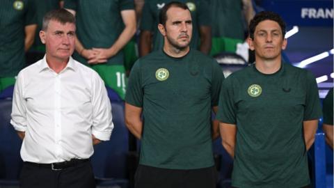 John O'Shea and Keith Andrews with Stephen Kenny