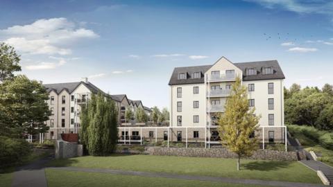 An artists impression of the proposed development