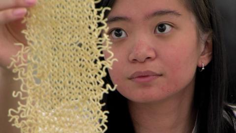 Cynthia Suwito and the noodles she knits