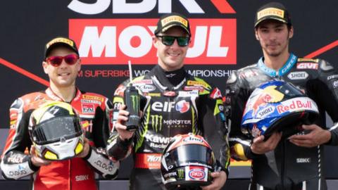 Alvaro Bautista, Jonathan Rea and Toprak Razgatlioglu