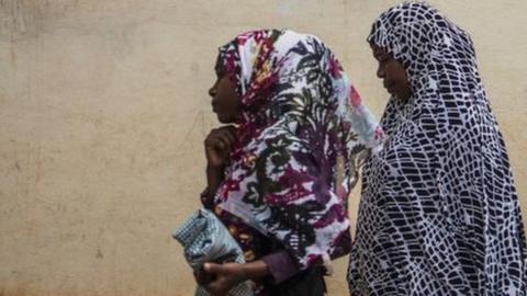 Residents of Cabo Delgado in northern Mozambique on their way to prayers.