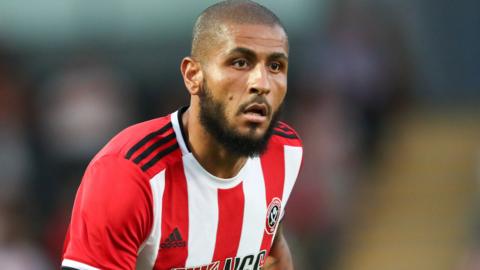 Leon Clarke in action for Sheffield United