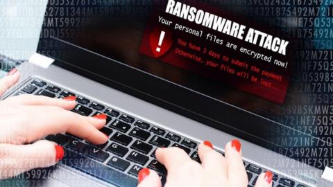 Ransomware attack conept