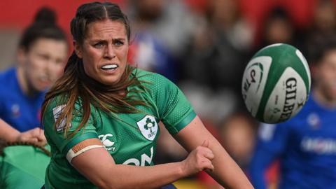 Emma Swords in action for Ireland Women