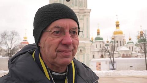 The Archbishop of Canterbury in Ukraine's capital Kyiv