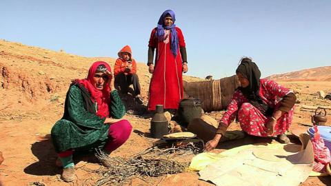 Members of the Berber tribe in Morocco's Atlas Mountains