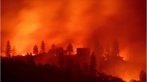 Camp Fire near Big Bend, California - 10 November