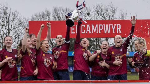 Cardiff Met players celebrate