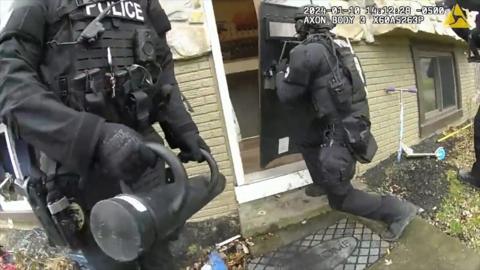 Police raiding home