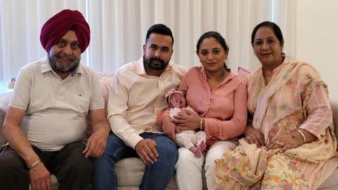 Raj Singh and his family