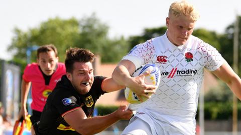 Ben Harris scores for England