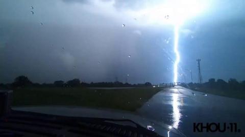 Lightning strike in Texas