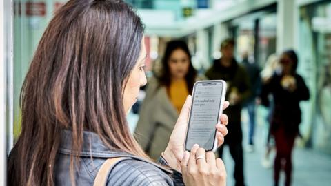 Women using NHS mobile 111 service