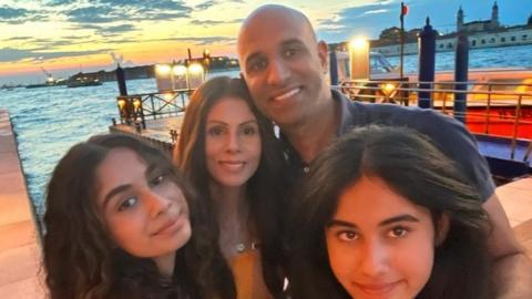 Amit and Raj Johal with their daughters