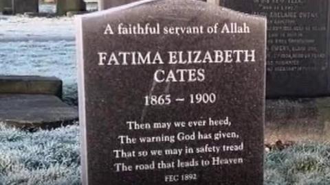Fatima Cates' gravestone