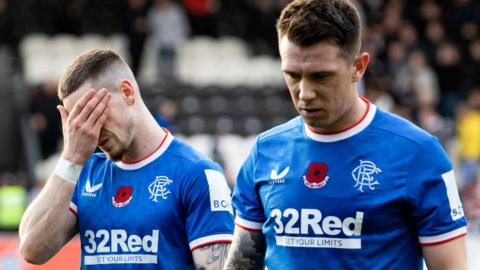 Rangers are nine points behind to rivals Celtic in the title race