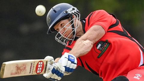 Munster's Matt Ford plays a shot against North-West Warriors