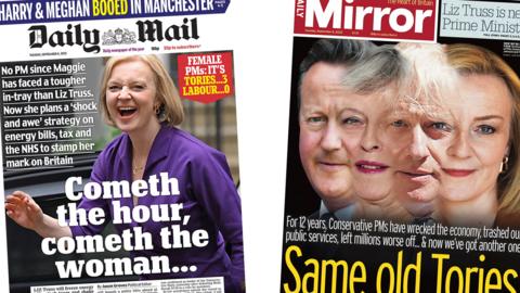 Composite of the Daily Mail and the Mirror