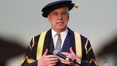 Prince Andrew at the University of Huddersfield