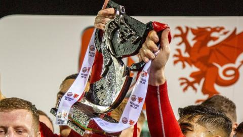 Connah's Quay players celebrate