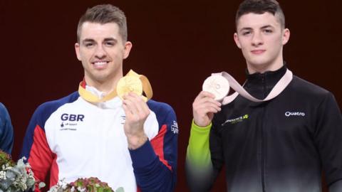Max Whitlock won gold while Rhys McClenaghan took silver in Paris