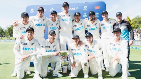 New Zealand with the ANZ series trophy