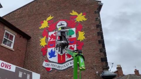 Tranmere Rovers mural in Oxton