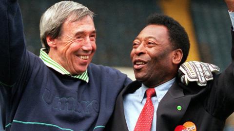 Gordon Banks and Pele