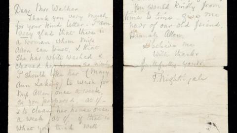 Letter penned by Florence Nightingale