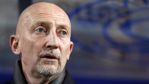 Ian Holloway looks on in his last match in charge of Grimsby
