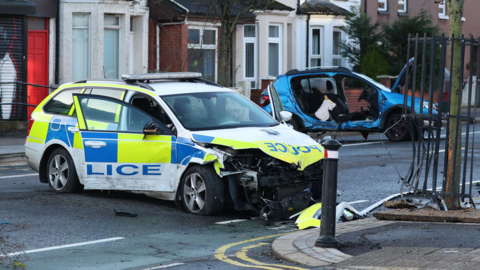 The crash happened on the Albertbridge Road in east Belfast on Friday