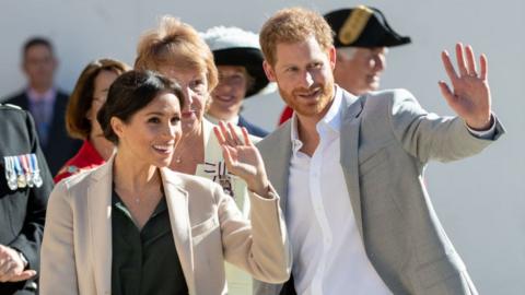 Prince Harry, Duke of Sussex and Meghan, Duchess of Sussex visit Edes House during an official visit to Sussex on October 3, 2018 in Chichester, United Kingdom.