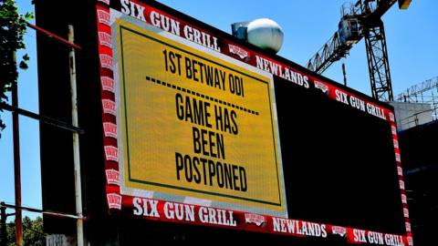 The scoreboard at Newlands