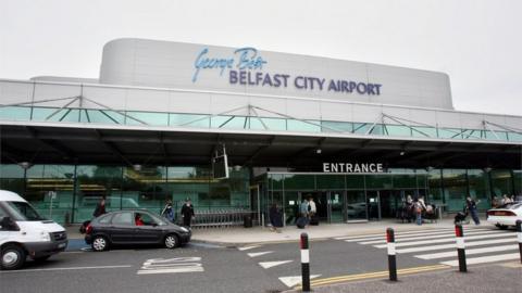 Exterior image of the George Best Belfast City Airport terminal building.