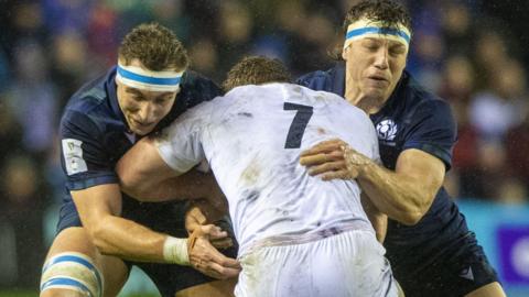 James Ritchie and Hamish Watson in action for Scotland