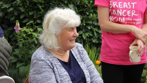 Great-grandmother Eleanor Moffat has raised a remarkable £100,000 for Breast Cancer Now after hosting events like coffee mornings.