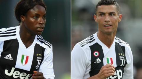 Eni Aluko (left) and Ronaldo