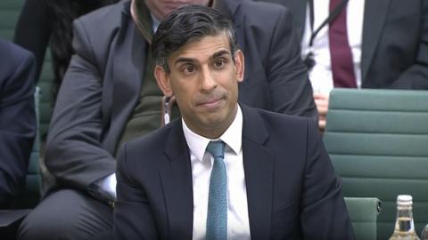 Prime Minister Rishi Sunak appearing before the Liaison Committee at the House of Commons, London, in December 2023