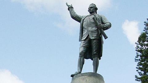 A statue of Captain James Cook in Sydney's Hyde Park