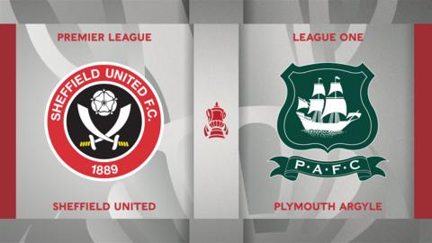 Sheffield United v Plymouth Argyle badge graphic