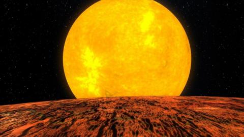 Artist's impression of a rocky exoplanet