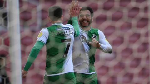 Mason Bennett celebrates his winner