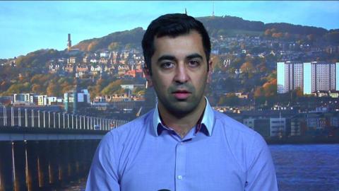 Scottish Transport Minister Humza Yousaf speaking on the BBC's Sunday Politics Scotland following a week of weather disruption