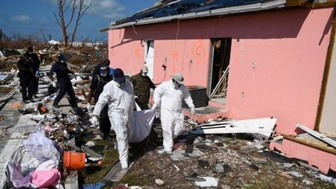 Victim's body in the Bahamas