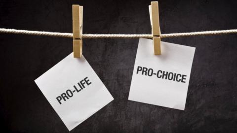 Pro-Life and Pro-Choice signs