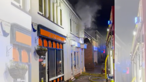 Fire in George Street, Saffron Walden