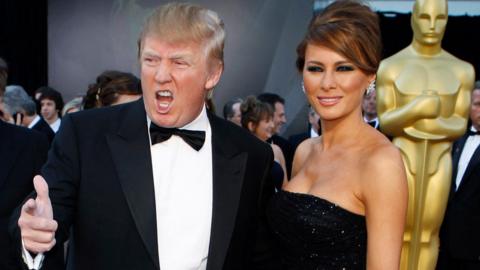 Donald and Melania Trump at the 2011 Oscars