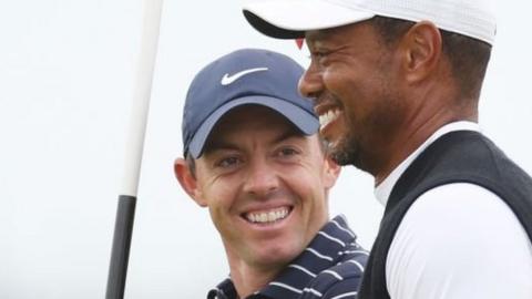 Rory McIlroy and Tiger Woods